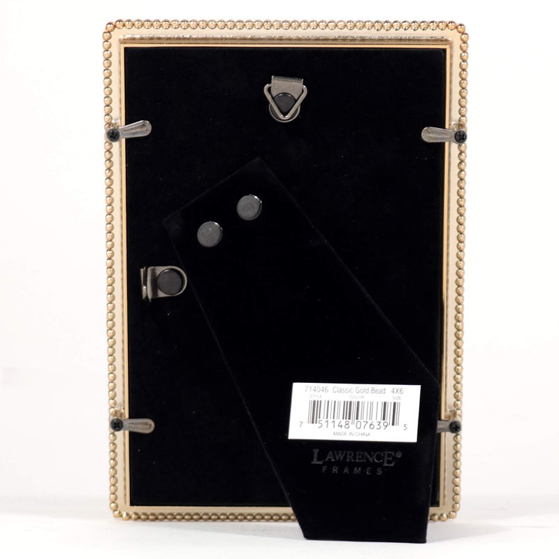 Lawrence Frames 714046 4x6 Gold Metal Classic Bead Picture Frame - Image 3